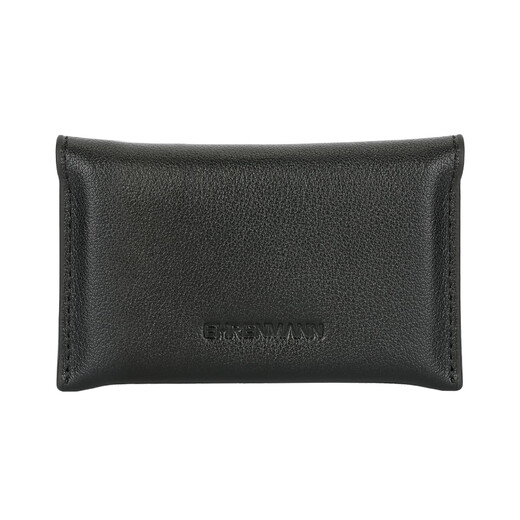 Bolsa de tarjeta delgada de Ehrenmann Soporte de tarjetas de presentación de hombres y femeninas Bolsa de gran capacidad Licencia de conducir Licencia de conducir Caso de cuero Top Cawhide Black