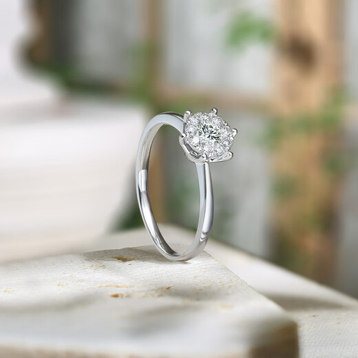 Saturday Fortune diamond ring female proposal carat effect KGDB020959 Total 23 points 10 points main diamond No. 13 birthday gift