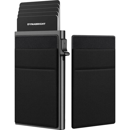Qimo Anti-Magnetic Automatic Card Bag and Card Cover Shield RFID RFID Anti-theft Bank Card clip NFC Card de gran capacidad Gris