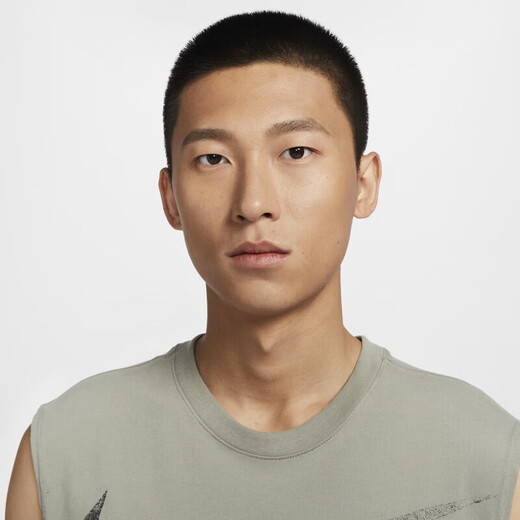 耐克（Nike）背心男装2025春季新款DRI-FIT运动服快干透气跑步健身训练无袖T恤 FZ8031-053暗泥灰 L