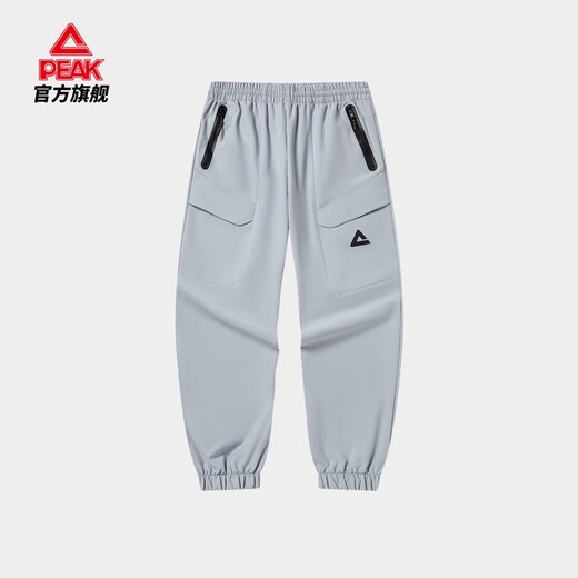 Peak velvet sweatpants for men, autumn and winter new outdoor fashion trends, loose straight leg sports student casual pants, silver gray XL