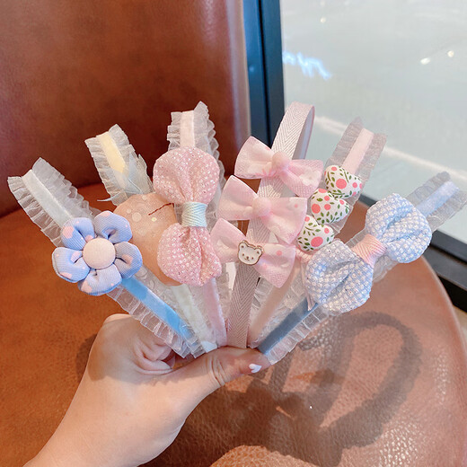 Rongxia children's hairband, summer princess bow headband, girls' headband, hair accessories, Korean baby hairband, 2# pink bow