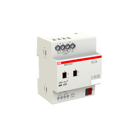 SD/S 2.16.1 Fluorescent lamp dimmer 2-channel 1-10V intelligent dimming system KNX protocol ABB I-BUS