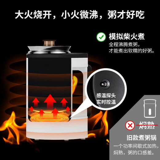 U FIT cooking multigrain porridge stew pot, special pot for cooking porridge, non-overflow pot, porridge cooking cup, one person porridge artifact, fully automatic, can be reserved for 1-2 people, soup making, white fungus, travel, portable small stew pot, multigrain porridge pot V03 0.5L