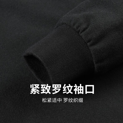 与狼共舞内里夹棉羊毛呢夹克男2024秋冬男士外套衣服金丝刺绣棒球服男13E 黑色-1372 2XL (185)