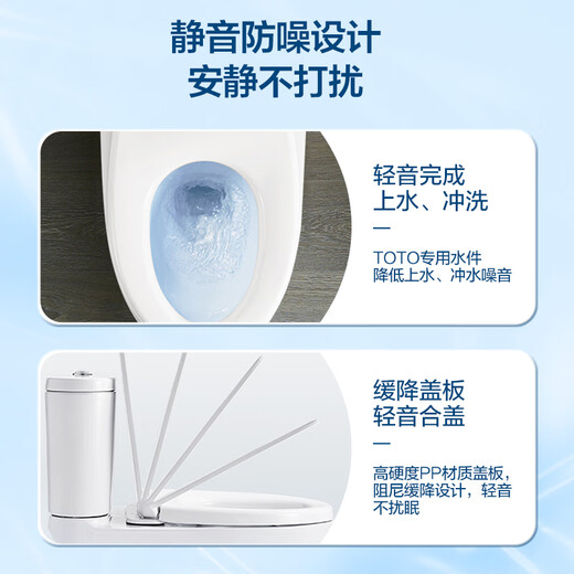 Toto Direct Flush Dividir inodoro DIODO ANTI-BLOCKING ADOLIENTO ANTILOR Y SOBLO DE SALVACIÓN CW830EB (04-B) 305 mm Distancia de pozo