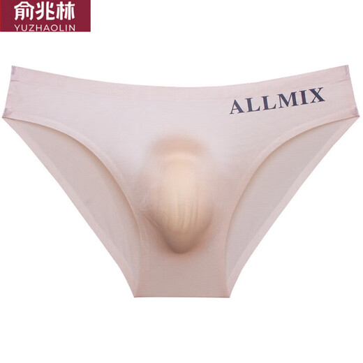 俞兆林男士三角内裤丁字裤低腰U凸弹力紧身性感一片式冰丝无痕运动健身 三角DZ男 白色 XXL