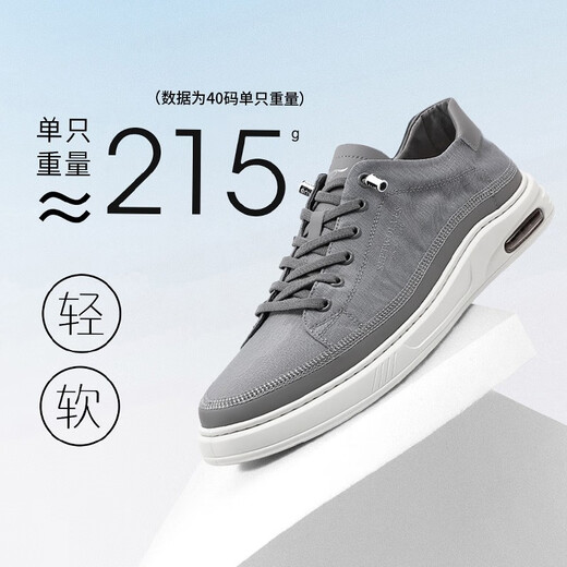 Sieben Wölfe Herrenschuhe Sommer-Leinwandschuhe Herren atmungsaktive Herren-Stoffschuhe Weiche Sohle Sportbrettschuhe Ein Fuß Faule Freizeitschuhe Herrengrau 9446 [atmungsaktiv und geruchssicher] 42 Lederschuhe Größe Größe