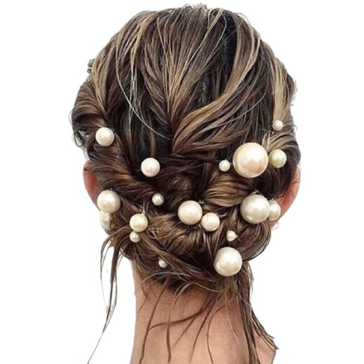 Pei Nanwei Pearl Head Fork Hairpin Bride Headress en épingle en épingle en épingle à cheveux en épingle à cheveux en épingle à cheveux en épingle à cheveux en épingle à cheveux en forme de bouche en U
