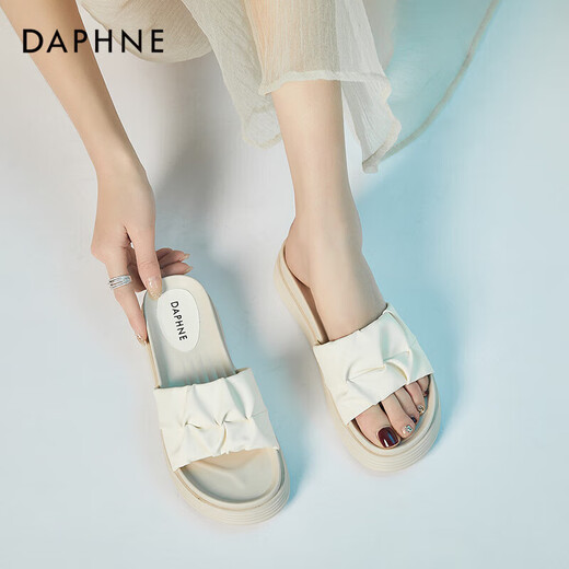 Daphne slippers for women thick sole comfortable flip flops on the beach sandals for women 4023303041 Beige 37