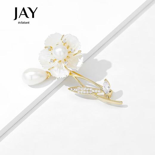 Jay hibiscus brooch, women's pin, suit accessories, birthday gift for elders, mother and mother-in-law