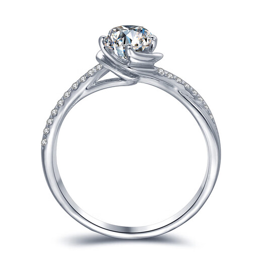 AVHE platinum ring micro-set twisted arm diamond ring laboratory-grown diamond 1 carat custom wedding gift Chinese Valentine's Day jewelry 1 carat D color cultured diamond-platinum ring