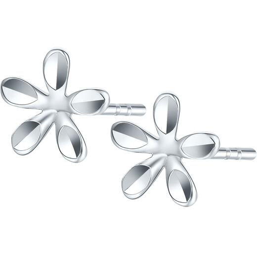 Liuguifu Jewelry PT950 Platinum Earrings Huayixiao Platinum Stud Earrings for Women PT0200064 0.8g