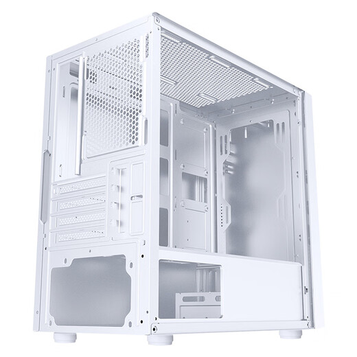 SAMA M2 Air Snow Desktop Computer Desktop Small Case Standard Type-C/Dual U3/Mesh Cooling on the Left Side/Supports M-ATX motherboard, 240 water cooling