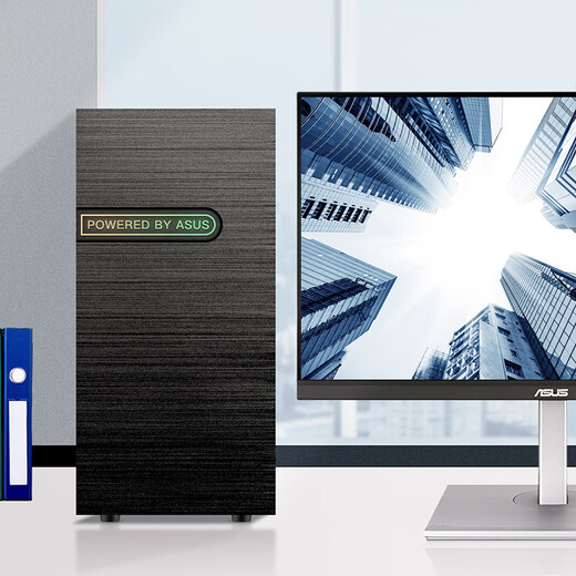 ASUS AMD Ryzen R5 5600GT/5700G core display commercial office computer AI desktop computer host home learning assembly computer desktop host DIY complete machine configuration two R5 5600GT/16G/512G SSD host + 27-inch monitor