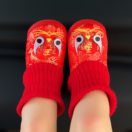 Midur infants 0-12 months 1 year old baby autumn and winter full moon tiger head cotton shoes red soft sole one year old warm baby shoes No-red (tiger boots) 11.5 (M inner length 11.5cm recommended for 6-12 months)