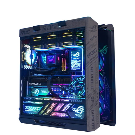 ASUS Family Bucket Sun God RTX5080/5070Ti/5070 graphics card i9 14900KF assembled computer e-sports 3D game mod host AI live broadcast DIY desktop machine i7 14700KF+ASUS RTX5070 configuration two
