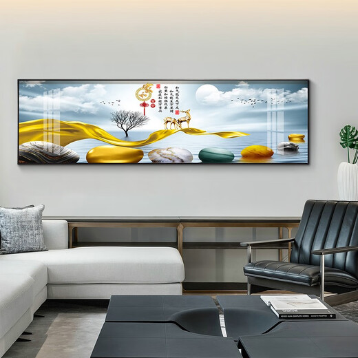 
Mo Painting Lulin Modern Simple Bedroom Decoration Painting Warm Romantic Bedside Painting Hotel Hotel B&B Room Hanging Painting Background Wall Painting 17 Home He Fugui 12147 200*60 Gold Frame (Diamond Inlay Painting) Customized Size