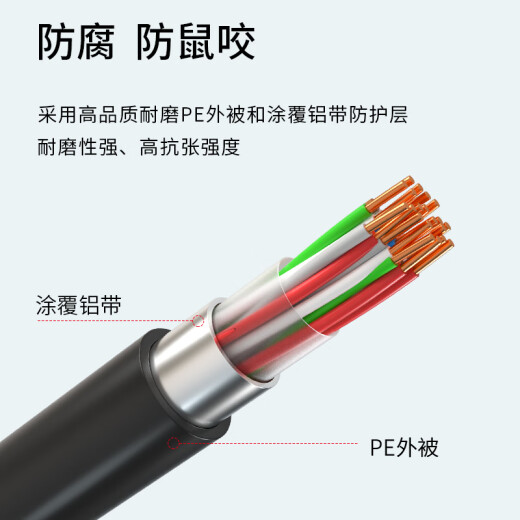 Boyang outdoor large pair cable telephone cable voice communication cable 10 pairs large pair cable HYA-10*2*0.4 wire diameter 100 meters BY-Cat3-SW10X-100M