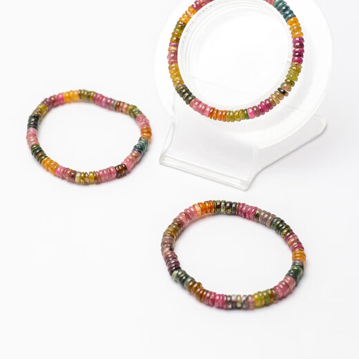 Tourmaline Bracelet Wanxun Jewelry Natural Crystal Women's Beginner Tourmaline 5mm 17cm x