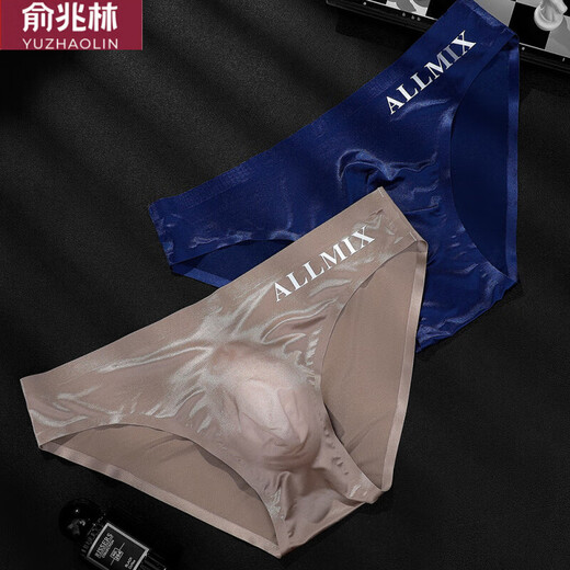 俞兆林男士三角内裤丁字裤低腰U凸弹力紧身性感一片式冰丝无痕运动健身 三角DZ男 白色 XXL