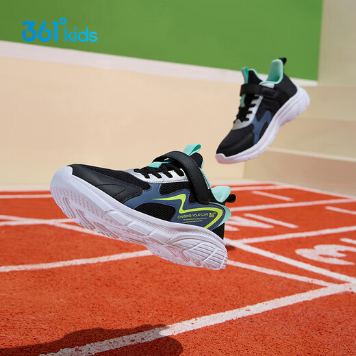361 zapatos para niños zapatos para correr para niños 25 niños y niñas de otoño de 3 a 14 años Campus Campus Sports Shops Black 34