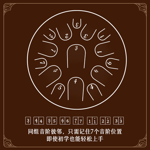 hluru鲁儒（HLURU）空灵鼓14英寸15音钛金钢儿童成人初学者手碟鼓专业演奏打击乐器 钛金刚【大鼓+小鼓】孔雀石
