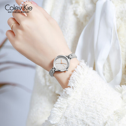 Colevkie birthday gift for girls, thoughtful, high-end and practical gift for girlfriend, wife, best friend, niche exquisite wedding anniversary, silver moon gray (gift box + bracelet + necklace)