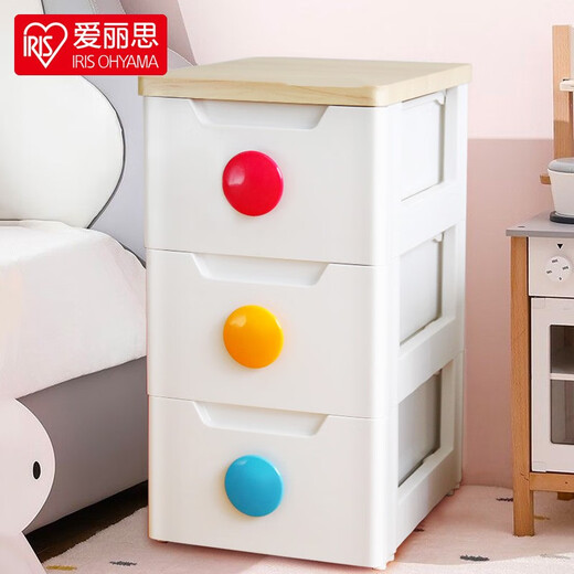 IRIS children's storage cabinet Alice drawer-type baby clothing and toy storage cabinet bedside table bedroom storage cabinet wardrobe white five layers width 32.4*43*100cm