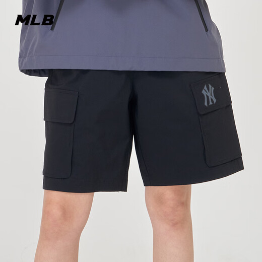MLB官方 男女情侣休闲短裤宽松大口袋运动裤SMB06 纽约洋基队/黑色 S