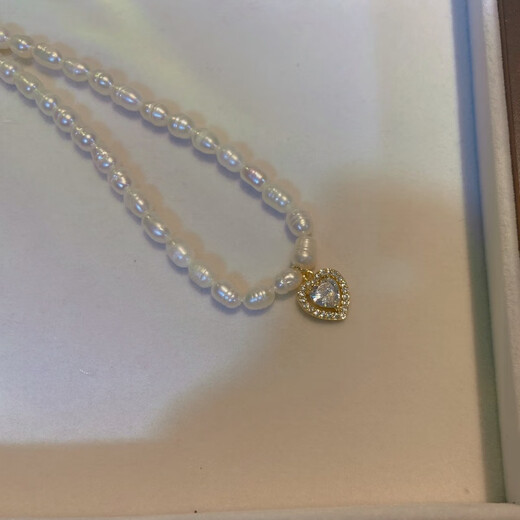 Baroque pearl pendant minky design cream sweetheart freshwater necklace love lock cream sweetheart necklace one