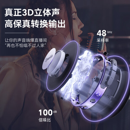 Synido Forest Island Small UFO Mobile Phone Tablet Live Sound Card Converter Expansion Mobile Phone Android Live Dock Computer Live Music Instrument Internal Recording Live No. 1 Android Mobile Live Live Dock