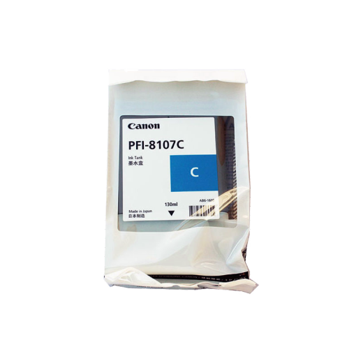 佳能原装PFI-8107/8207墨盒 IPF671 771 681 781 786绘图仪 PFI-8107C青色 130ml