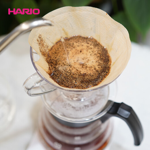 HARIO Japanese imported coffee set heat-resistant glass V60 drip coffee filter cup novice coffee pot set customized white