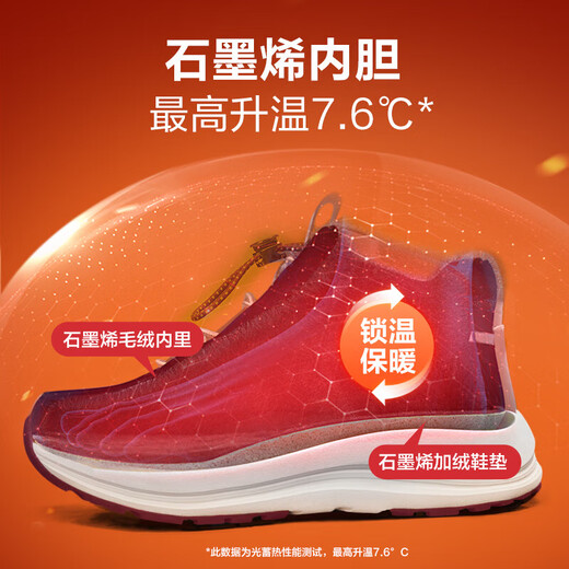 Zulijian elderly shoes winter plus velvet graphene warm shoes 2393203J burgundy-women 37