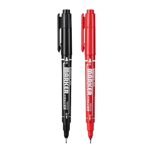 
Qixin Xiao double-headed marker art student marker line pen waterproof and color-fading construction site marker pen logistics special pen for children's painting without fear of high temperature bright ink can be used for office MK826/black/36/three boxes