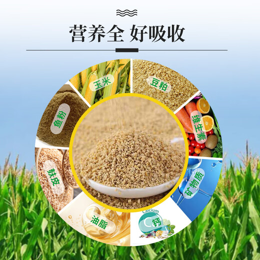 Huiqianfang chick feed chicks poultry open grain rutin chicken young yellow duck large quail premix medium granular food 10 bags