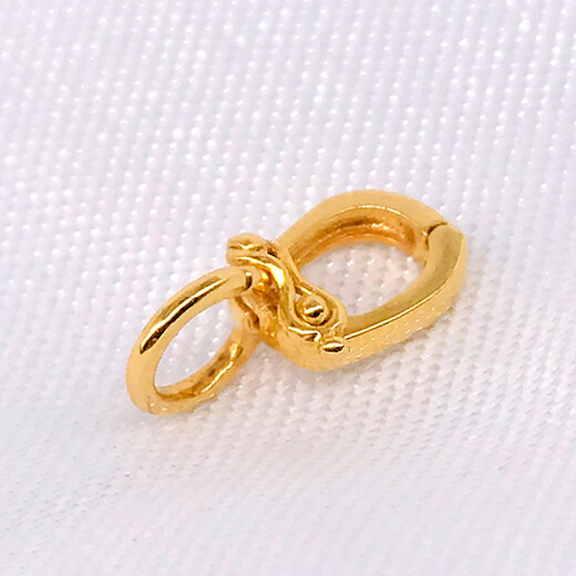 Yuyao Yuyao k gold jewelry buckle 18k pendant buckle head pearl necklace small drop accessories diy jewelry 750 gold version A-small-vertical-k yellow