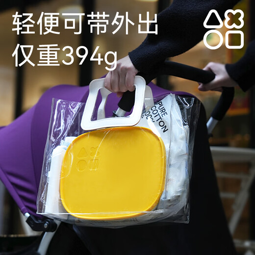 奥克兔兔（Octoto）婴儿硅胶餐盘吸盘式一体儿童餐具宝宝分格餐盘外出便携辅食碗 【餐盘+防尘盖】夏日黄