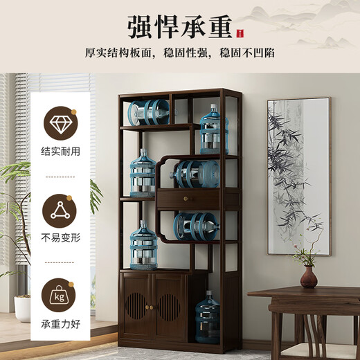 WAWJ Duobao Pavilion storage rack multi-layer tea storage cabinet living room small ancient rack tea room tea set rack tea display cabinet combination model-3 piece set