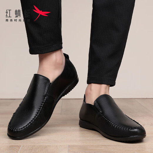 Red Dragonfly men's shoes soft sole slip-on business casual shoes men's beanie shoes men's leather shoes men WTA223311