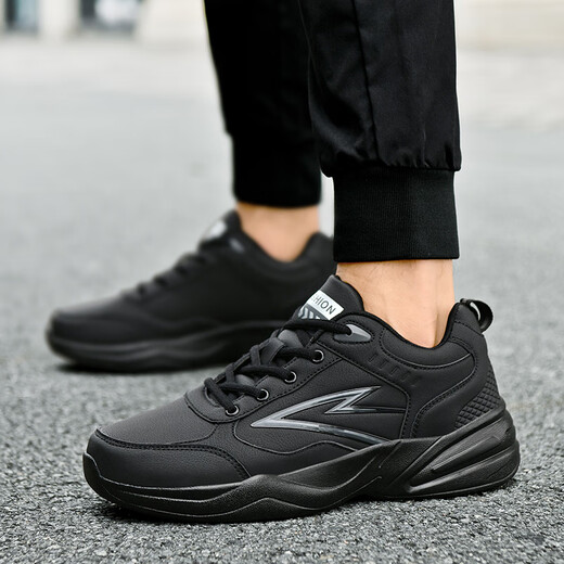 Delgadot Zapatos para hombres de gran tamaño Otoño e invierno Nuevo estilo más grande y gordo zapatos deportivos para hombres zapatos casuales para hombres zapatos de papá 4748 826 negro 39