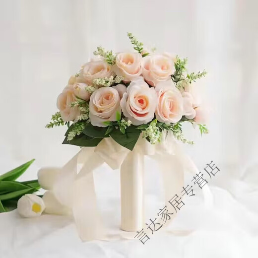 CLCEY new style forest camellia bud simulated white rose wedding photography photography bride wedding engagement holding flower bouquet bridesmaids