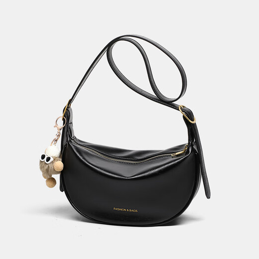 Viney brand bag women's bag new crossbody bag light luxury dumpling bag birthday gift for girlfriend and wife [black] practical and high-end fashionable bag fashionable versatile high-end casual niche shoulder bag