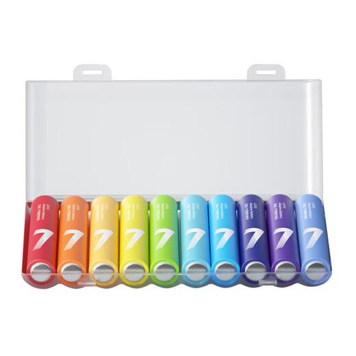 Made in Tokyo, 10 AA batteries come with storage box, AA batteries super performance, rainbow alkaline, environmentally friendly, lead-free mercury, blood pressure monitor/glucose meter/remote control/wall clock/fingerprint lock