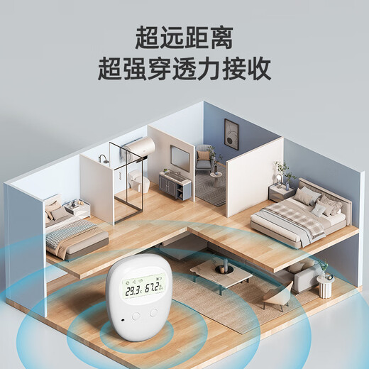 Enuresis alarm Yaqin children's infant's nocturnal urine wireless sensor reminder artifact diapers and elderly people to prevent bedwetting [upgraded digital display] Temperature and humidity detection/LED display