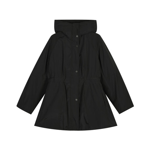 Moins de veste de canard blanc d'hiver pour les femmes chaudes décontractées à capuche en vrac vers le bas de la veste en milieu de longueur 2NAC12610 005 / près du noir M