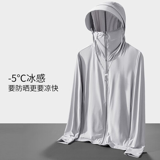 Jingxu Ice Silk Sun Protection Clothing Men's Summer Quick-Drying Breathable Jacket Outdoor Fishing Clothing Large Size Sports Running Couple Sun Protection Clothing Navy-Single Piece Main Picture Style 3XL Recommended Weight 145-160 Jin Jin is equal to about 0.5 kg