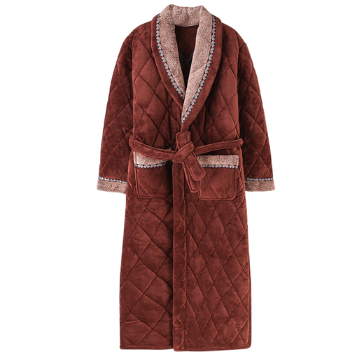 Cat Man (Miiow) Pajamás para hombres de camisón en invierno de tres capas engrosado de tres capas Velvet de algodón de algodón de algodón de algodón de otoño e invierno calienta para el hogar 9889 xxl [155-175Jin [Jin iguala 0.5 kg]]