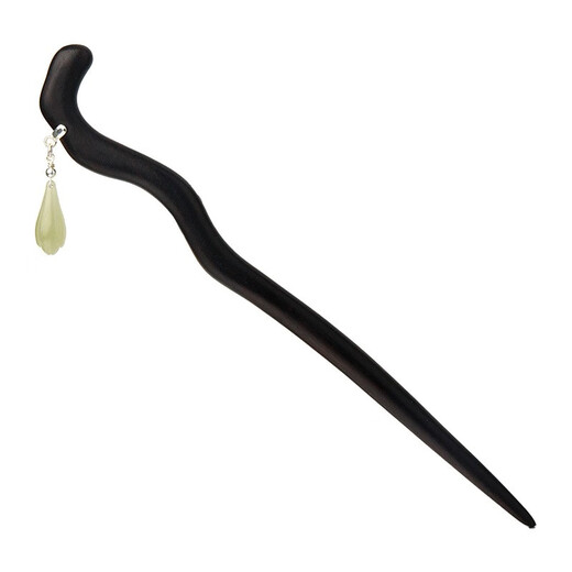VanCalen hairpin for women, ebony + Hetian jade, Chinese style hairpin, ancient style, new Chinese style cheongsam hairpin, high-end hairpin, Hetian jade + S925 silver + ebony